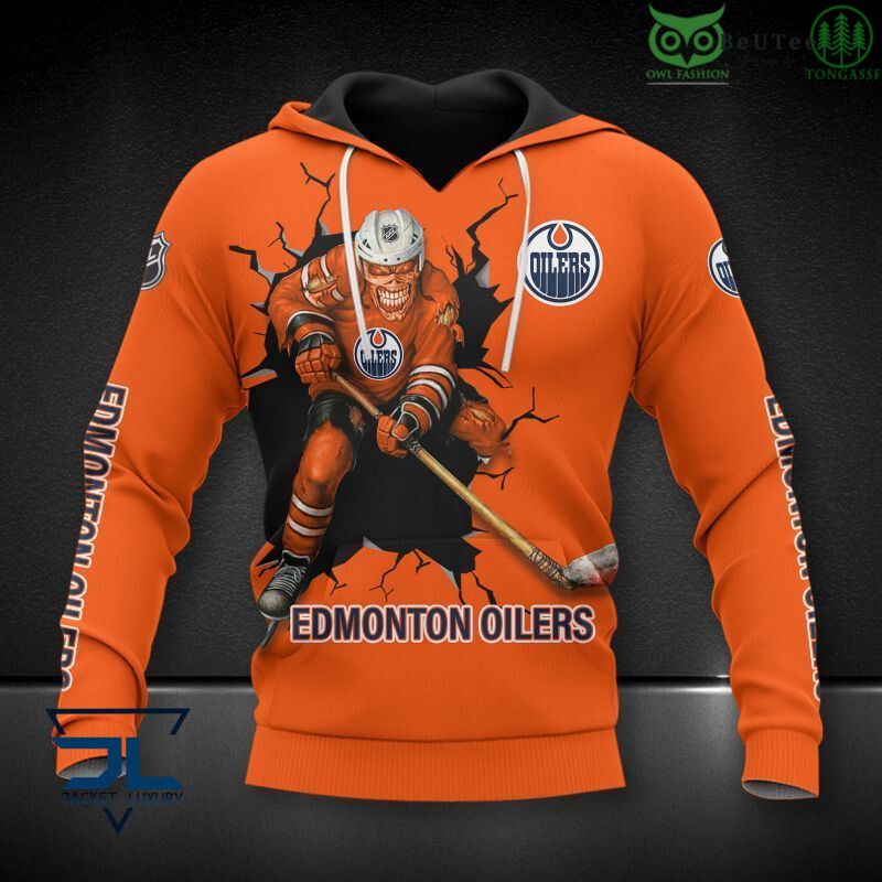 Edmonton Oilers Hockey Champion 3D Zip Hoodie - All Over Print Hoodie Printful