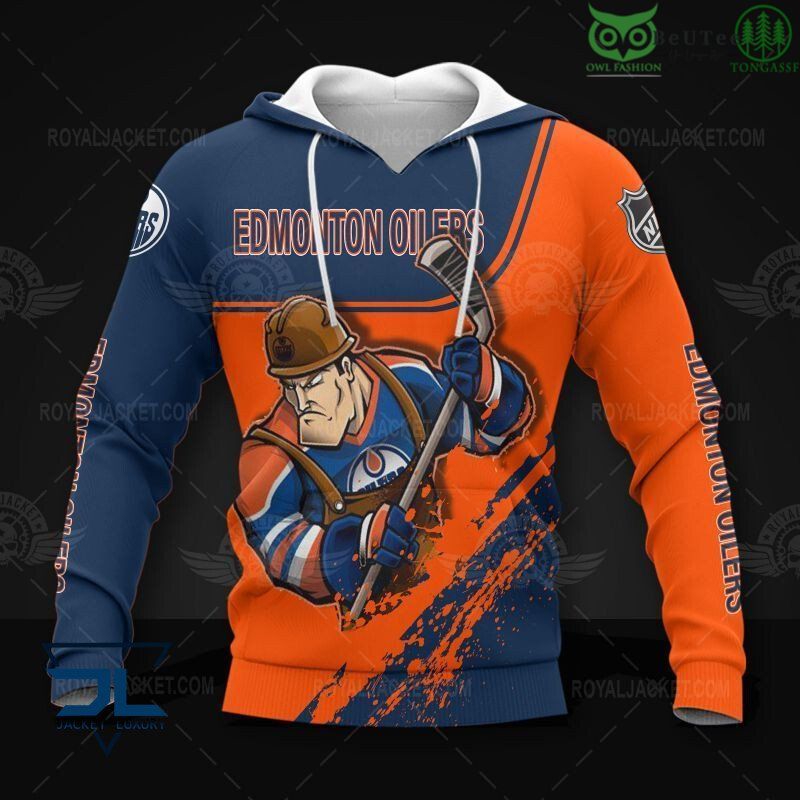 Edmonton Oilers Hockey Warriors 3D Zip Hoodie For Men - All Over Print Zip Up Hoodie Men