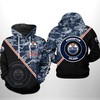 Edmonton Oilers Nhl Camo 3D All Over Print Zip Up Hoodie - 3D Hoodies With Zippers