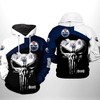 Edmonton Oilers Nhl Skull 3D All Over Print Zip Up Hoodie - Custom 3D Hoodies