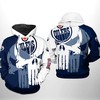 Edmonton Oilers Nhl Team Skull 3D All Over Print Zip Up Hoodie - Gifts For Men