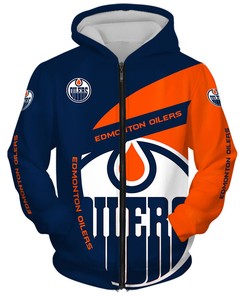 Edmonton Oilers Zip Hoodie 3D - Unique Gift For Fans - Mens 3D Hoodies