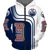 Edmonton Oilers Zipper Hoodie - Zip Hoodie Pullover Gift For Fans - All Over Print Zip Up Hoodie Men