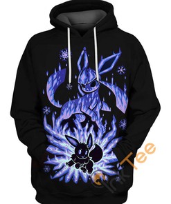 Eevee And Jolteon Pokemon All Over Print Hoodie 3D
