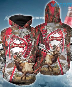 Elk Hunter Budweiser 3D Hoodie - All Over Print Hoodies For Women