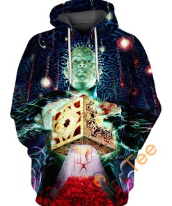 Embody Darkness With Falling To Hell Hellraiser Hoodie 3D