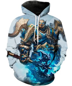 Embrace The Magic With Death Knight Orc Epic Warcraft Hoodie In 3D - Perfect For Gamers! 