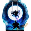 Enchanting Demon Slayer Under The Moonlight All Over Print 3D Hoodie