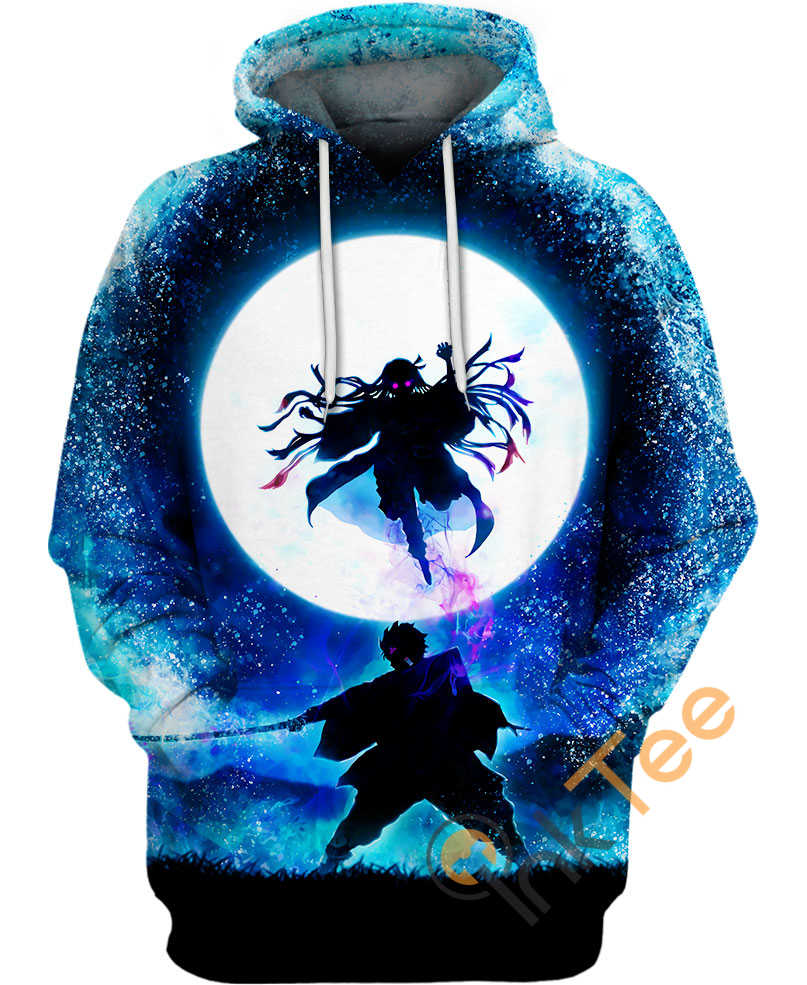 Enchanting Demon Slayer Under The Moonlight All Over Print 3D Hoodie