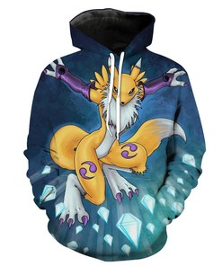 Enchanting Digimon Renamon Digimon Anime Custom All Over Print 3D Hoodie