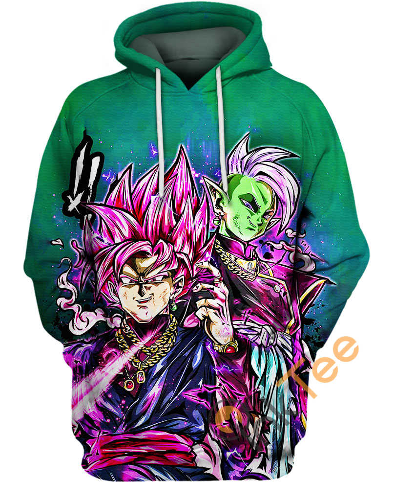 Enter The World Of Dragon Ball Super With The Black Goku And Zamasu 3D Hoodie