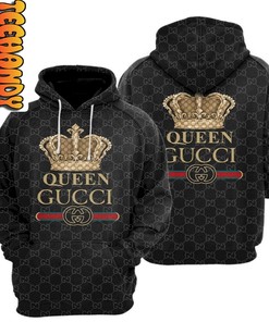 Enter The World Of Luxury With Queen Gucci 3D Hoodie