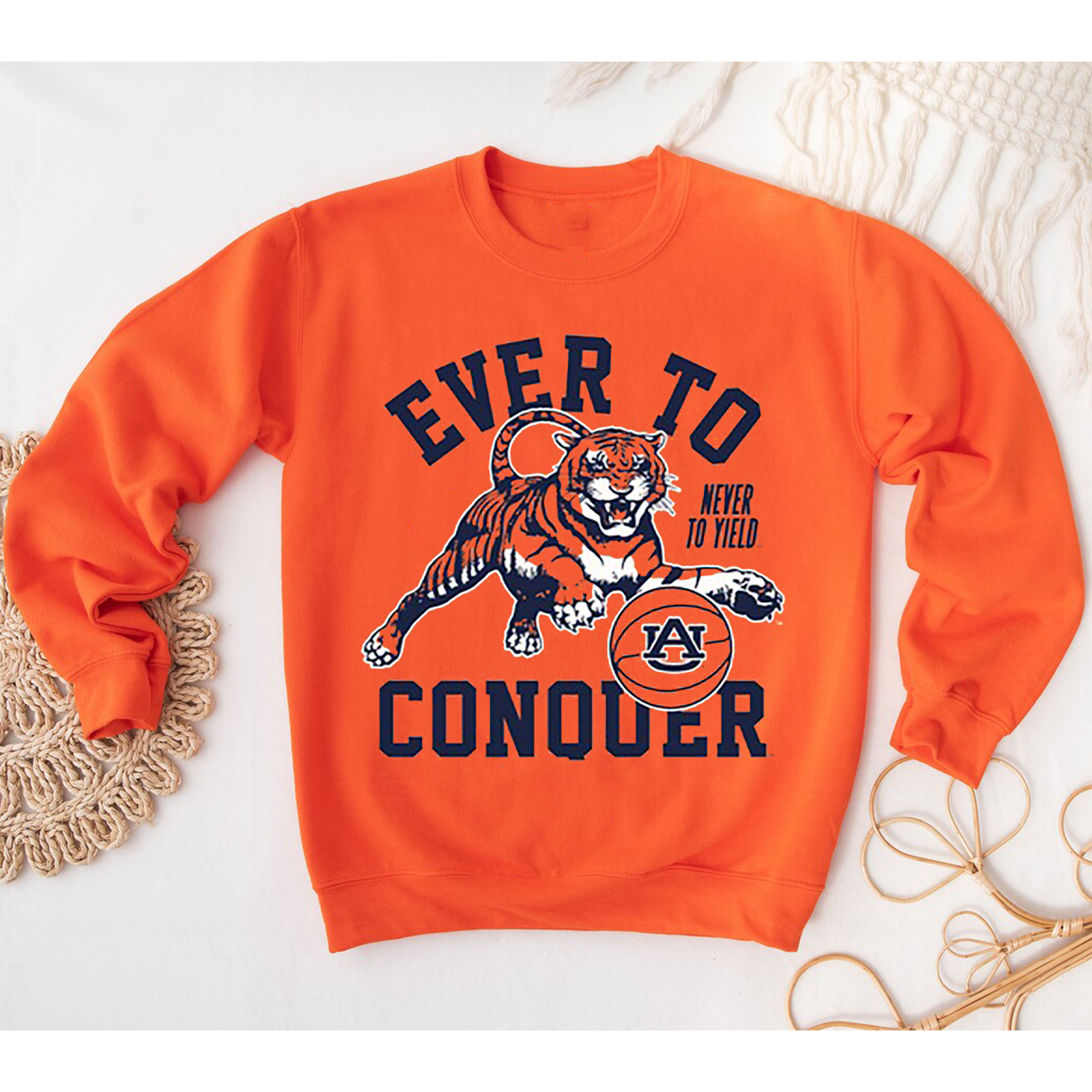 Ever to Conquer Auburn Basketball Tee - Vintage Style T-Shirt Hoodie Fan Gift