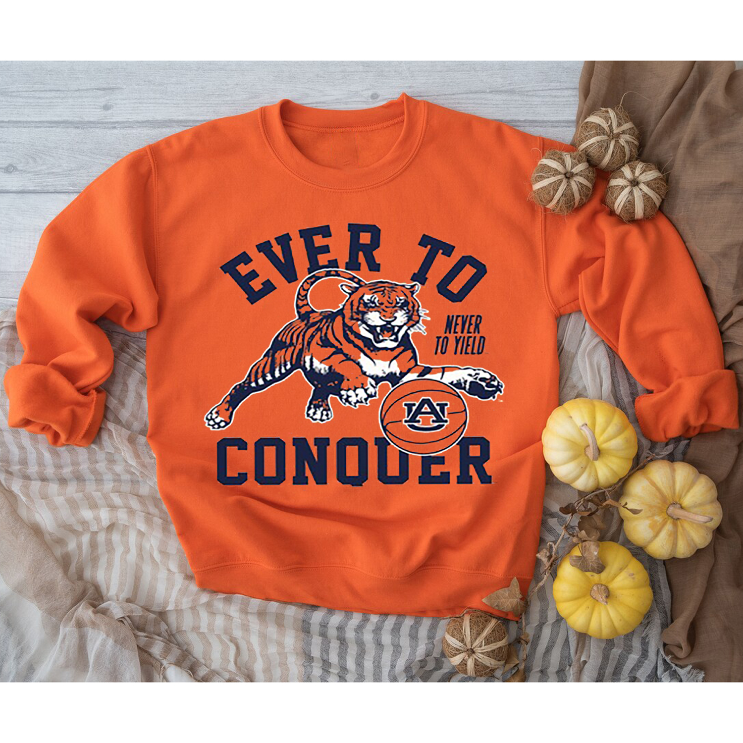 Ever to Conquer Auburn Basketball Tee - Vintage Style T-Shirt Hoodie Fan Gift