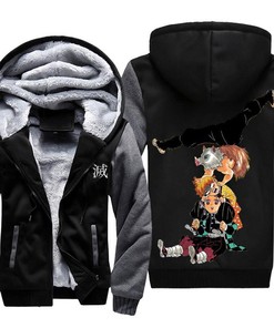 Exclusive Demon Slayer Fleece Jacket Tanjiro Inosuke Zenitsu All Over Print 3D Hoodie