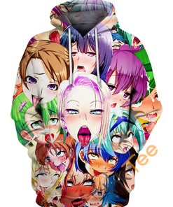 Express Your Mood With Facial Expression Ahegao Hoodie 3D
