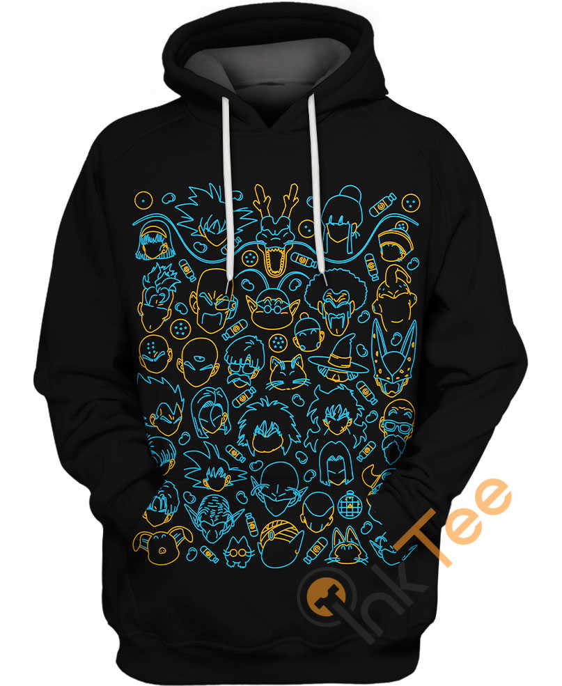 Eye-Catching Dragon Ball Neon All Over Print 3D Hoodie