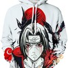 Eye-Catching Naruto Print Pullover With Front Pocket Sport All Over Print Hoodie 3D 