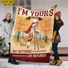 Fall Season Jack Skellington and Sally Blanket - Custom Name Thanksgiving Bedding