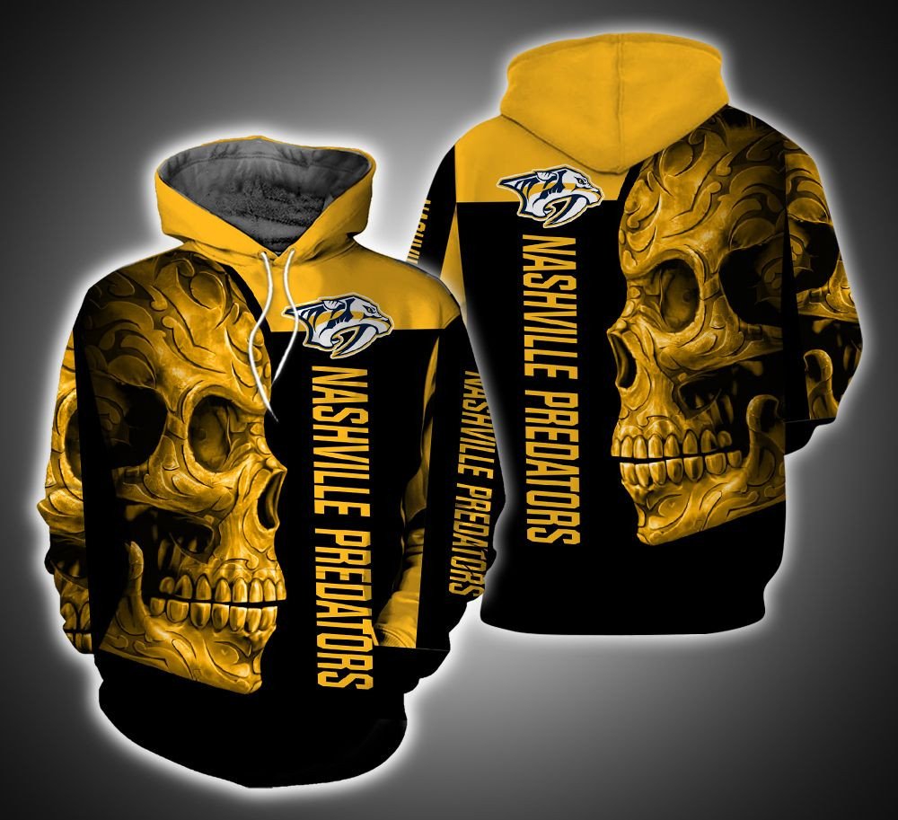 Fan Favorite Nashville Predators Skull Ver.12.15 3D Hoodie Zip Hoodie Stay Ahead Of The Game