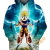 Feel The Power With Son Goku Lightning Strength 3D Hoodie For Dragon Ball Fans 