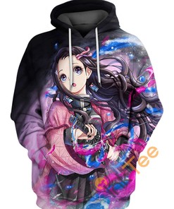 Fiery Demon Corps Nezuko Custom All Over Print 3D Hoodie