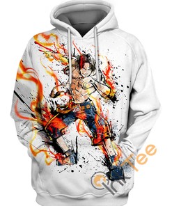 Fire Fist Ace 3D Hoodie With All Over Print