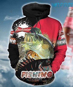 Fishing Red Black Budweiser 3D Hoodie - Men'S 3D Hoodies