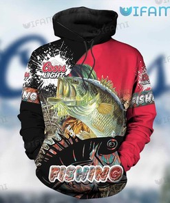 Fishing Red Black Fisherman Custom All Over Print Hoodie 3D Beer Lovers Gift