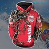 Fishing Red Fisherman Custom All Over Print Hoodie 3D Beer Lovers Gift