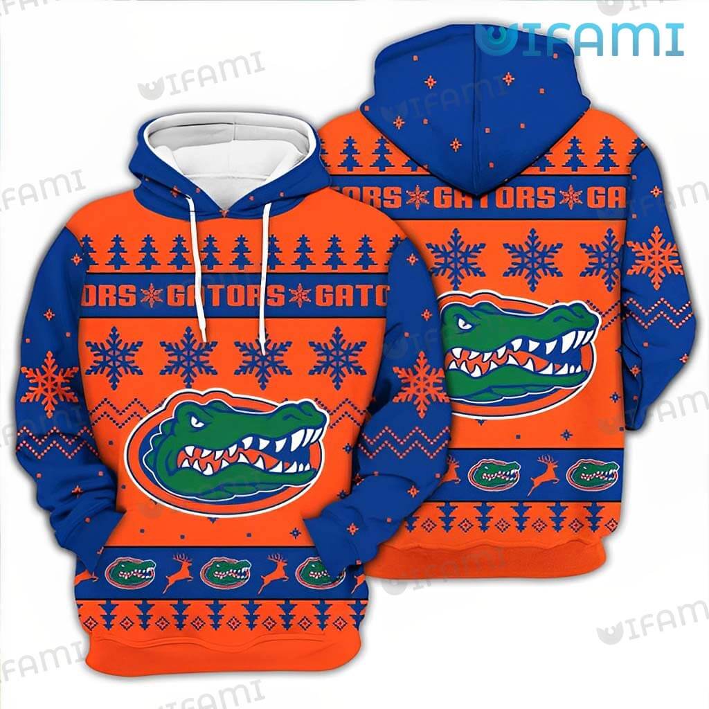 Florida Gators 3D Hoodie - Snowflake Pine Tree Reindeer Logo Gift