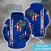 Florida Gators Blue Custom Name Logo All Over Print 3D Hoodie