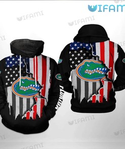 Florida Gators Distressed Usa Flag Logo 3D Hoodie - Gifts For Men