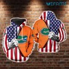 Florida Gators Hand Pull Out Usa Flag Logo All Over Print 3D Hoodie