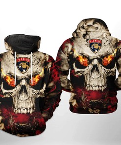 Florida Panthers Nhl Skull 3D All Over Print Zip Up Hoodie With Custom Design Option