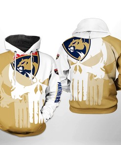 Florida Panthers Nhl Team Skull 3D All Over Print Zip Up Hoodie For Fans