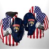Florida Panthers Nhl Us Flag 3D All Over Print Zip Up Hoodie With Patriotic Quotes