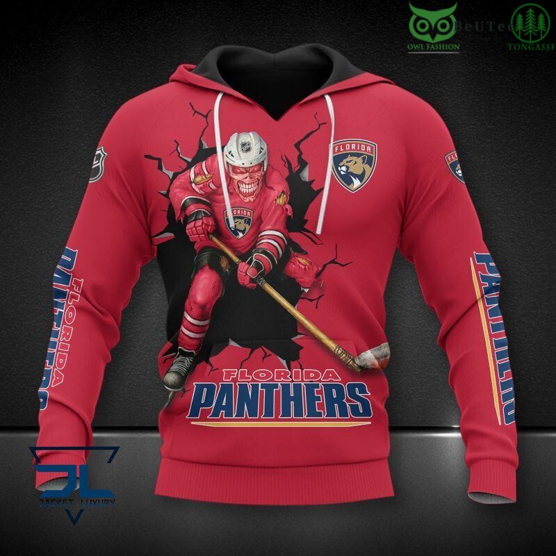 Florida Panthers Skull Logo 3D Hoodie With Unique All Over Print