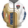 Florida Panthers Zip Hoodies With Long Sleeve And All Over Print Design, Perfect As Gifts For Men