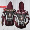 Florida State Personalized 3D All Over Print Zip Hoodie - Gifts For Ncaa Fans