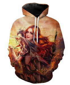 Fly High With The Beautiful Dragon Lady Fantasy 3D Hoodie