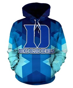 Football 3D Hoodie With Duke Blue Devils Logo