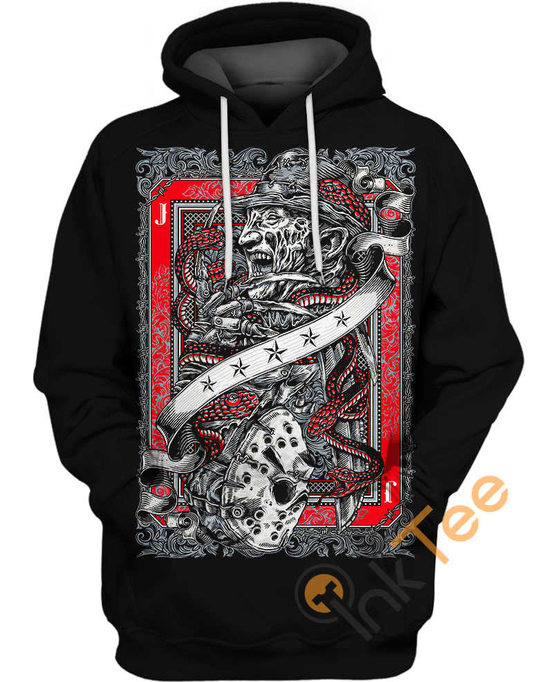 Freddy Jason Sport All Over Print Hoodie 3D, Horror Gifts For Men