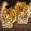 Frenchie Nfl Football Brocade 3D All Over Print Zip Up Hoodie Option, French Bulldog Gifts For Men 