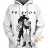 Friends Warrios Goku And Vegeta Hoodie 3D, All Over Print