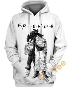 Friends Warrios Goku And Vegeta Hoodie 3D, All Over Print