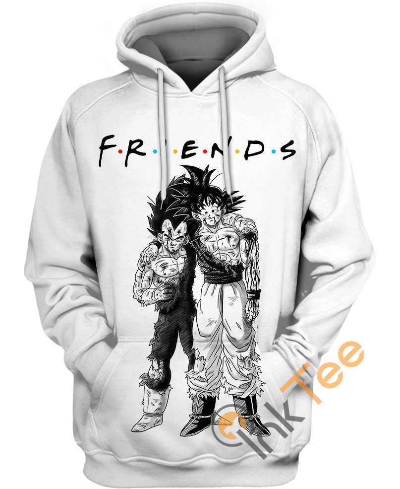 Friends Warrios Goku And Vegeta Hoodie 3D, All Over Print