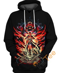 Fullmetal Alchemist Angry Hoodie 3D, All Over Print 