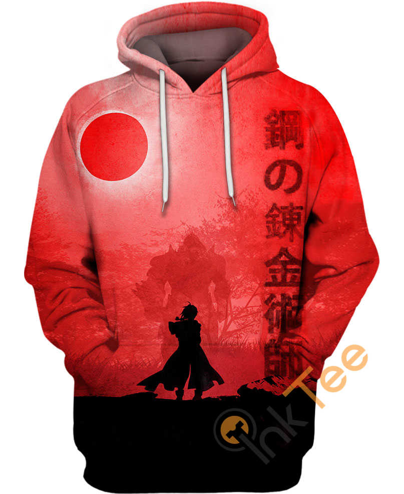 Fullmetal Alchemist Silhouette Hoodie 3D, All Over Print