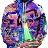 Funny Cartoon Cosplay Print Pullover With Front Pocket Hoodie 3D, Graphic Design 